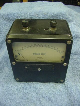 Antique Weston Electrical Model 430 Telephone Trunk Busy Meter -