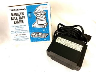 Vtg Realistic Radio Shack Magnetic Bulk Tape Eraser 44 - 210 W Box