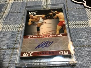 2009 Topps Ufc Round 1 Georges St - Pierre Gsp Rush Auto Autograph 1 Mma Card