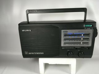 Sony Portable Am/fm Tv Weather Radio Icf - 34.  B