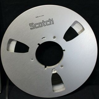 Scotch - 10.  5 Inch Metal Take Up Reel - Fits Nab Hub - With 1/4 Inch Tape & Scotch Box