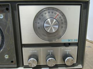 Vintage KLH Model Twenty One 21 Walnut FM Table Radio Cabinet Parts or Repairs 2