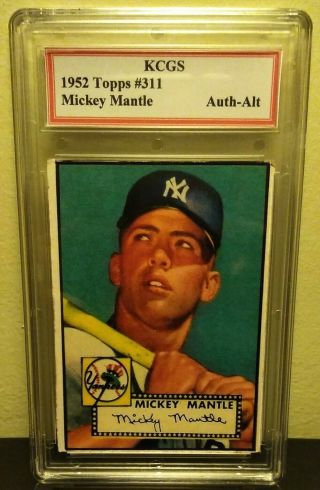 1952 Topps 311 Mickey Mantle Rc Rookie Card Authentic Altered Grade Guys