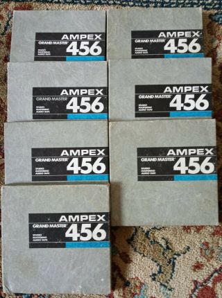 Seven (7) Ampex 7 " Reel To Reel Recording Tapes,  Thicker Than Maxell,  Sony,  Tdk