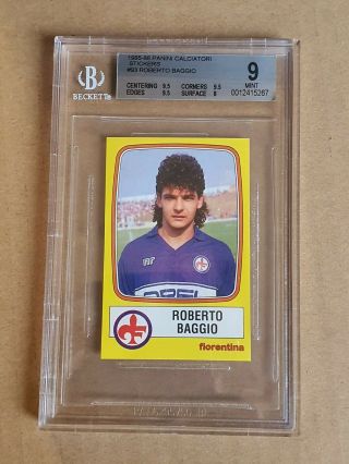 Rookie Sticker Roberto Baggio Calciatori Panini 1985 86 93 Bgs 9
