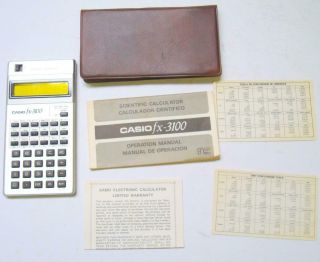 Vintage Casio Fx - 3100 Scientific Calculator In Case 1978 Made In Japan 39 Keys
