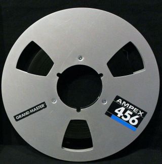 Ampex 456 Grand Master - 10.  5 Inch Metal Reel - Fits Nab Hubs - 1/4 " With White Box