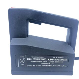 Realistic High Power Video/audio Tape Eraser Radio Shack 44 - 233a