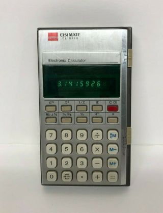 Vintage Sharp Elsi Mate El - 8118 Electronic Calculator Lcd Display