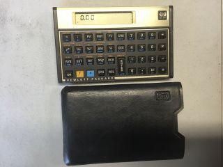 Vintage Hp 12c Financial Calculator With Slip Case Usa Batteries Ships