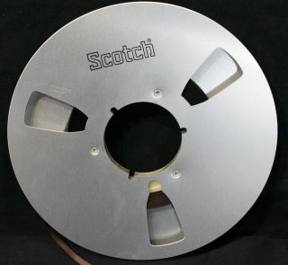 Scotch - 10.  5 Inch Metal Take Up Reel - Fits Nab Hub - With 1/4 Inch Tape & White Box
