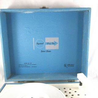 Vintage Blue Imperial Party Time Record Player Solid State Model 100 - 3