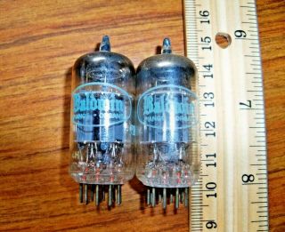 2 Strong Matched 1965 Baldwin By Raytheon Short Gray Plate O Getter 12au7a Tubes
