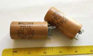 1 Nos Mallory Fp 1 " 40 Mfd 300 Twist Lock Can Capacitor