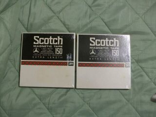 2 Scotch Magnetic Tape 150 Blank 7 Inch Reel To Reel Tapes Nos