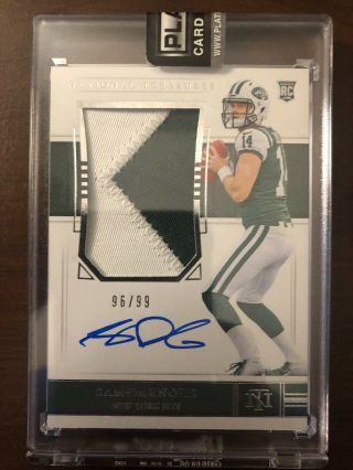 2018 National Treasures Sam Darnold Rookie Patch Auto /99 True Rpa Ny Jets
