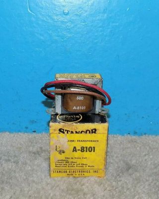 Nos/nib Stancor A - 8101 Line To Voice Coil Transformer 500Ω To 3.  2 Or 6 - 8Ω 5w