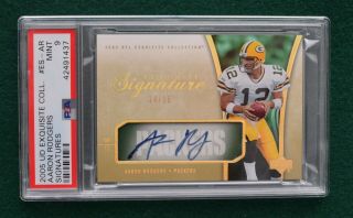 Aaron Rodgers Auto Rookie Card Rare D /35 - 2005 Exquisite Packers Autograph Rc