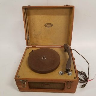 Vintage Capitol Travel Case Record Player