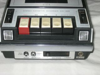 Superscope Cassette Recorder Player Cs - 200 W/ Cord & Tapes & Eraser