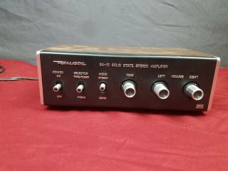 Vintage Amp Realistic Sa - 10 Solid State Stereo Amplifier Vintage Amplifier
