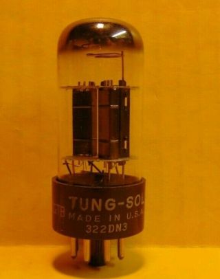 Tung Sol 6sn7gtb 6sn7 Vacuum Tube Usa Tall Bottle Black Plates D Getter