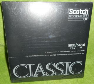 Scotch 3m Classic 7 - Inch Reel To Reel Recording Tape 1/4 " 1800 Ft