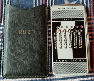 Vintage Ritz Pocket Calculator With Case West Germany