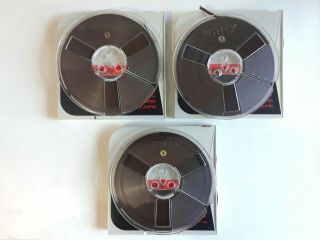 3 Sony 150 7 " Reel To Reel Prerecorded Tapes In Hard Cases (item 124aa)