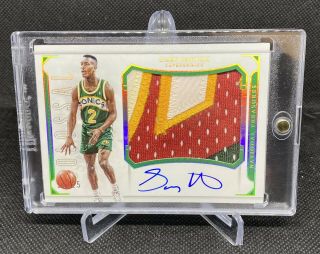 2015 - 16 National Treasures Colossal Gary Payton Auto Patch 14/25.  4 - Color Patch