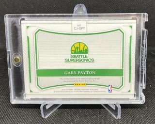 2015 - 16 National Treasures Colossal Gary Payton AUTO Patch 14/25.  4 - Color Patch 2