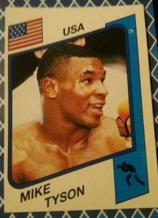1987 Mike Tyson Rookie Panini Supersport Sticker 153 (uk Version)