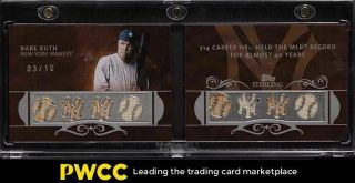 2008 Topps Sterling Moments Babe Ruth Jersey Bat Patch 3/10 8sm - 2br22