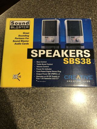 Creative Labs Vintage Sound Blaster Sbs38 Speakers