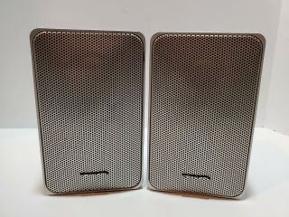 M5 Set/2 Vintage Realistic Minimus 7 Speakers,  Silver 40 - 2034