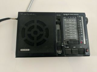 Vintage Sony Icf - 7600 Portable 7 Band Receiver (fm/mw/sw)