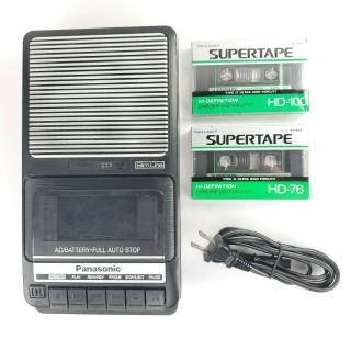 Vtg Panasonic Rq - 2102 Slimline Portable Cassette Tape Recorder Player W Tapes