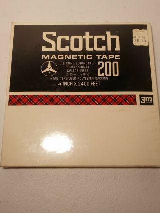 Scotch 200 1/4 Inch X 2400 Feet 7 Inch Reel Magnetic Tape - Fast Ship