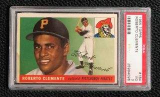 Pittsburgh Pirates Roberto Clemente 1955 Topps 164 Psa Vg 3 Rookie Card Rc