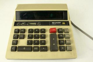 Vintage Electronic Calculator Sharp Compet Qs - 2122 12 Digit -