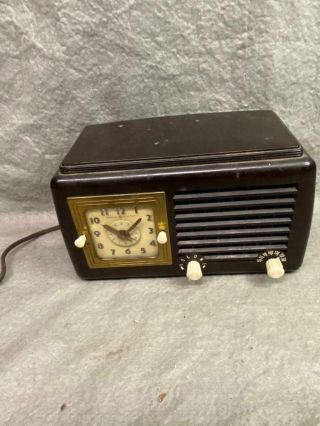 Vintage General Electric Model 50 Radio Alarm Clock 1940s Clock Radio Hums