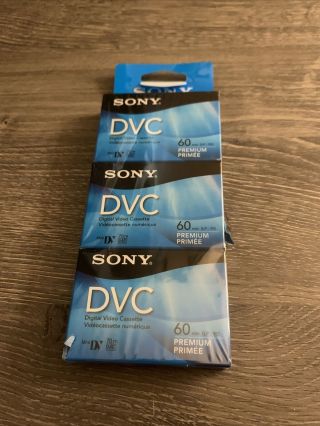 3 Pack Sony Dvm60prr Mini Dv 60 Minute Premium Blank Dvc Tapes