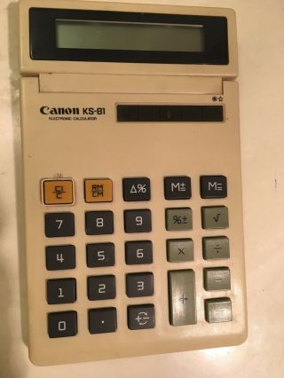 Canon Ks - 81 Electronic Calculator - Rare