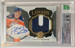 16 - 17 Upper Deck The Cup Limited Logos Connor Mcdavid 9/10 Graded 8.  5