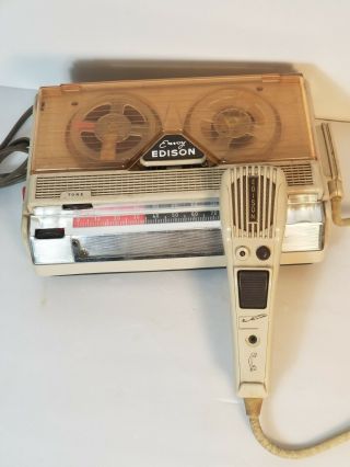 Edison Envoy Tape Recorder Model 2 Reel To Reel Dictation Italy 1950s