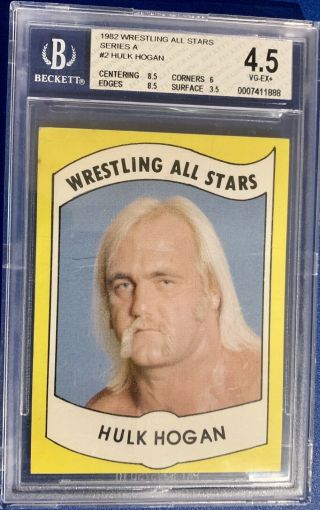 1982 Wrestling All Stars Hulk Hogan Rookie 2 Bgs 4.  5 Hulkamania Wwe Wwf Hot