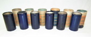 6 Rare Vintage Edison Cylinder Phonograph Gramophone Records 4m Amberol & Cans