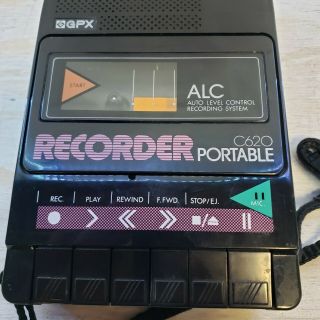 Vintage Gran Prix Portable Voice Recorder/Player C620 w/2Cassettes VTG - Z 3