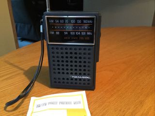 Realistic Fm - Am Pocket Portable Radio Radio Shack Model 12 - 635a