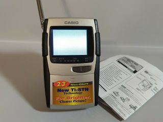Vintage Casio 2.  3 " Portable Color Television Tv - 880b - Analog Only